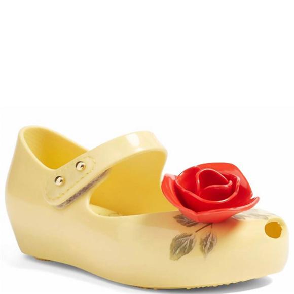 NEW MINI MELISSA kids ultragirl beauty & the beast sandals in yellow - Picture 1 of 1